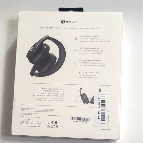 Raycon Everyday Wireless Bluetooth Over Ear Headphones [NIB] - Picture 4 of 5